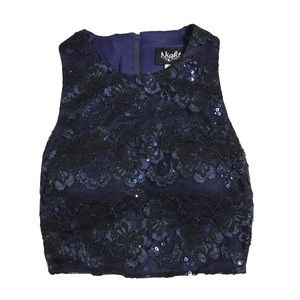 Nights by Teeze Me Sequins Top NWOT